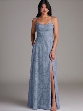 Azazie Moria Dusty Blue bridesmaid dress